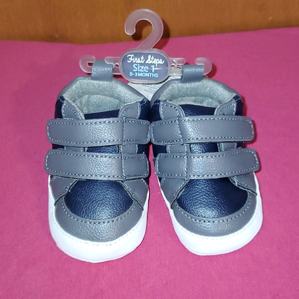 Infant Boys Navy Blue / Gray Tennis Shoes